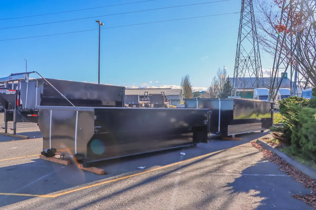 Roll-off dumpster ready for waste disposal at job site for Demolition Dumpster Rental in Bluffdale